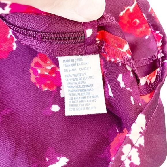 American Eagle AE Strapless Floral Sweetheart Neckline Peplum Bodice Top Large - Picture 9 of 11